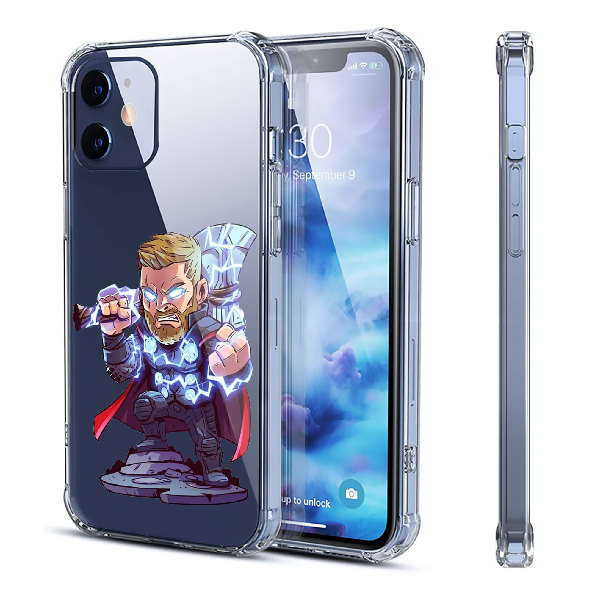 （画像用） アベンジャーズ The Avengers 【iPhone 12シリーズ対応】透明スマホケース（クリアソフトケース）